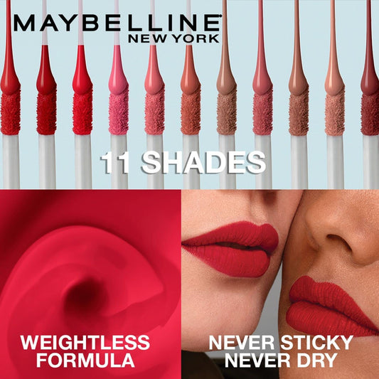 Maybelline New York Sensational Liquid Matte Lipstick , 7ml