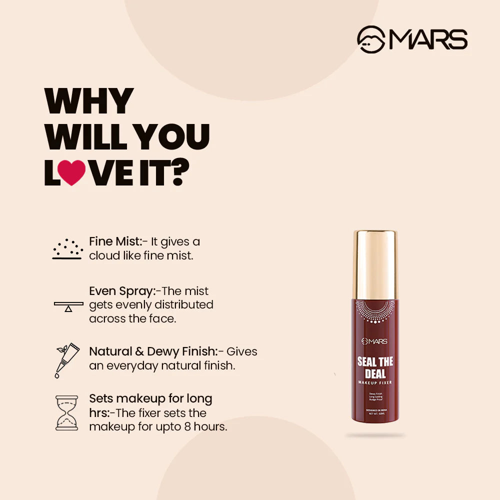 MARS Makeup Fixer | Seal the Deal Makeup Fixer, 60ml