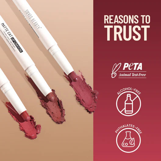 Swiss Beauty Matte Cat Lip Crayon, 1.5g
