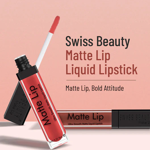 Swiss Beauty Matte Lip Liquid Lipstick, 6ml