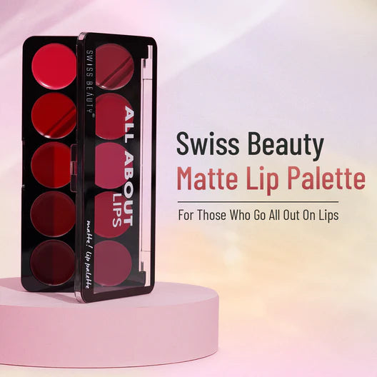 Swiss Beauty Matte Lip Palette, 12g