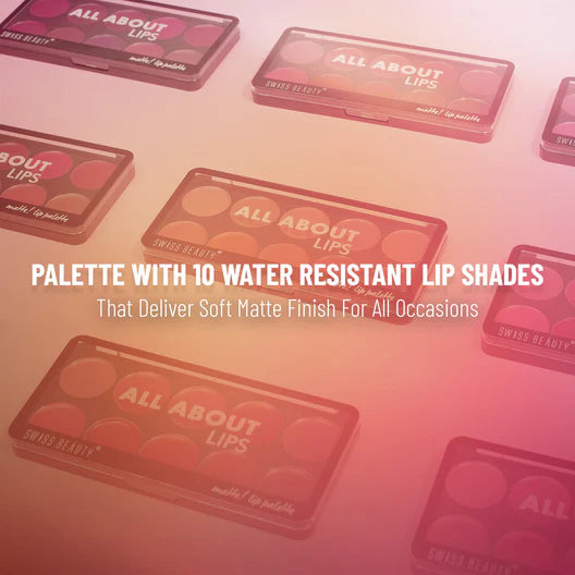 Swiss Beauty Matte Lip Palette, 12g