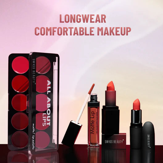 Swiss Beauty Matte Lip Palette, 12g