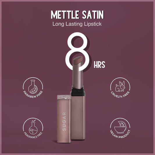 SUGAR Mettle Satin Lipstick, 2.2g