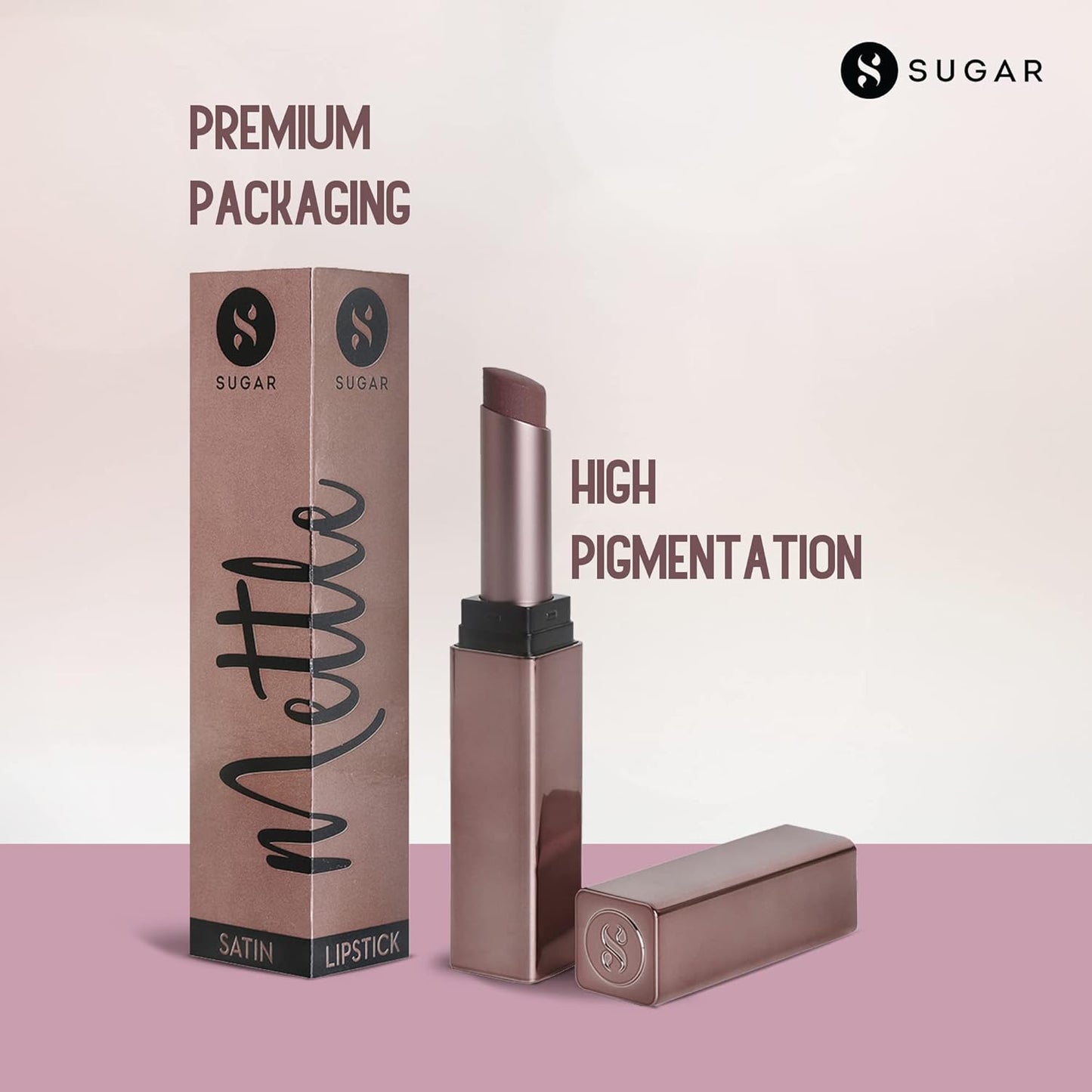 SUGAR Mettle Satin Lipstick, 2.2g