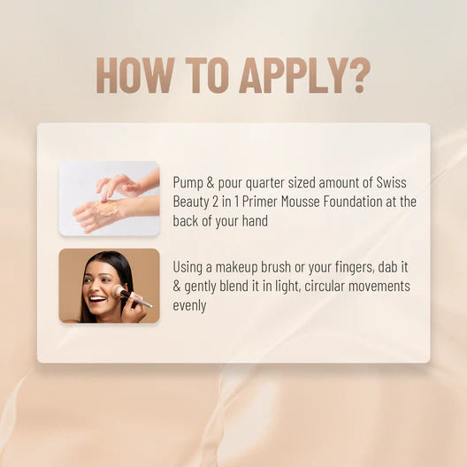 Swiss Beauty Primer Mousse Foundation, 30ml