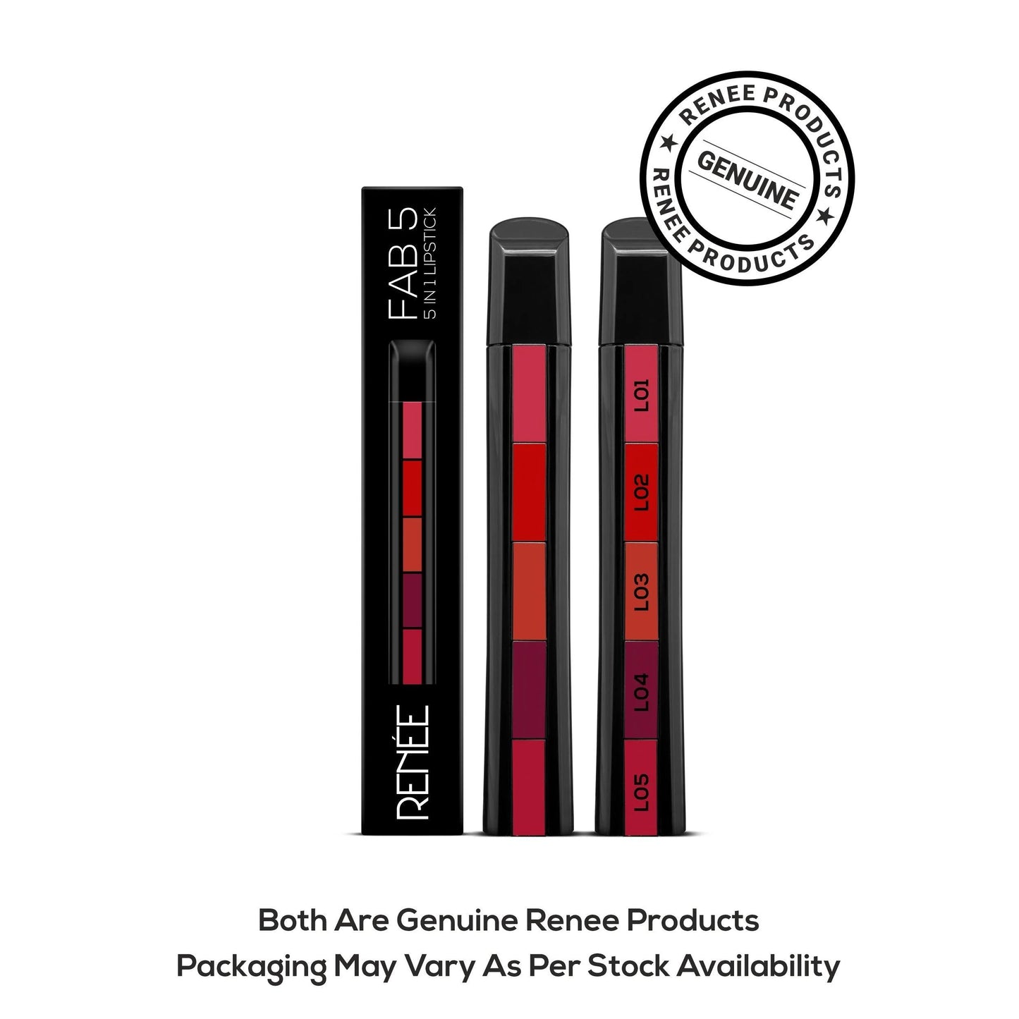 RENEE FAB 5 Matte Finish 5 in 1 Lipstick, 7.5gm