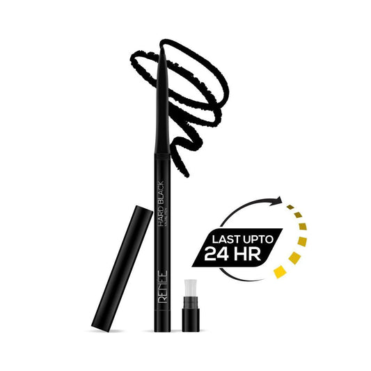 RENEE Hard Black Kajal Pen with Sharpener, 0.35gm