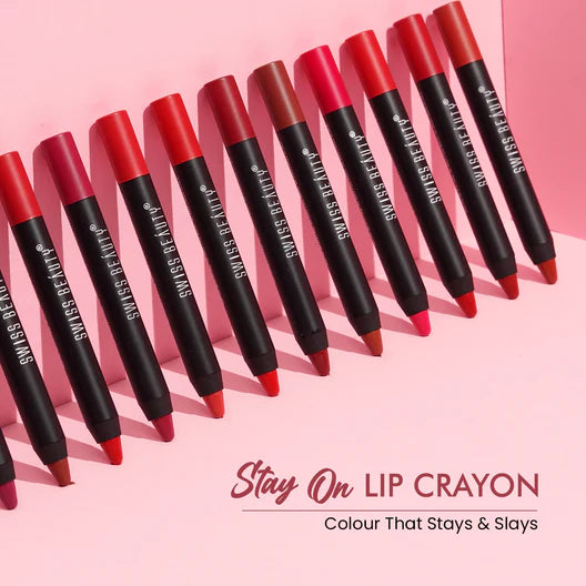 Swiss Beauty Stay on Matte Lip Crayon, 3.5g