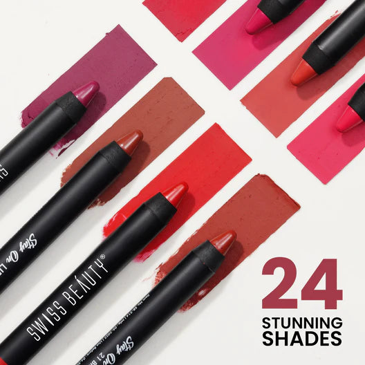 Swiss Beauty Stay on Matte Lip Crayon, 3.5g