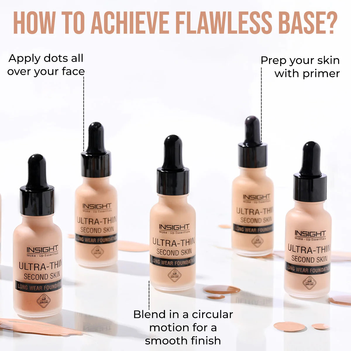 Insight Cosmetics Ultra-Thin Second Skin Long Wear Foundation, 20ml