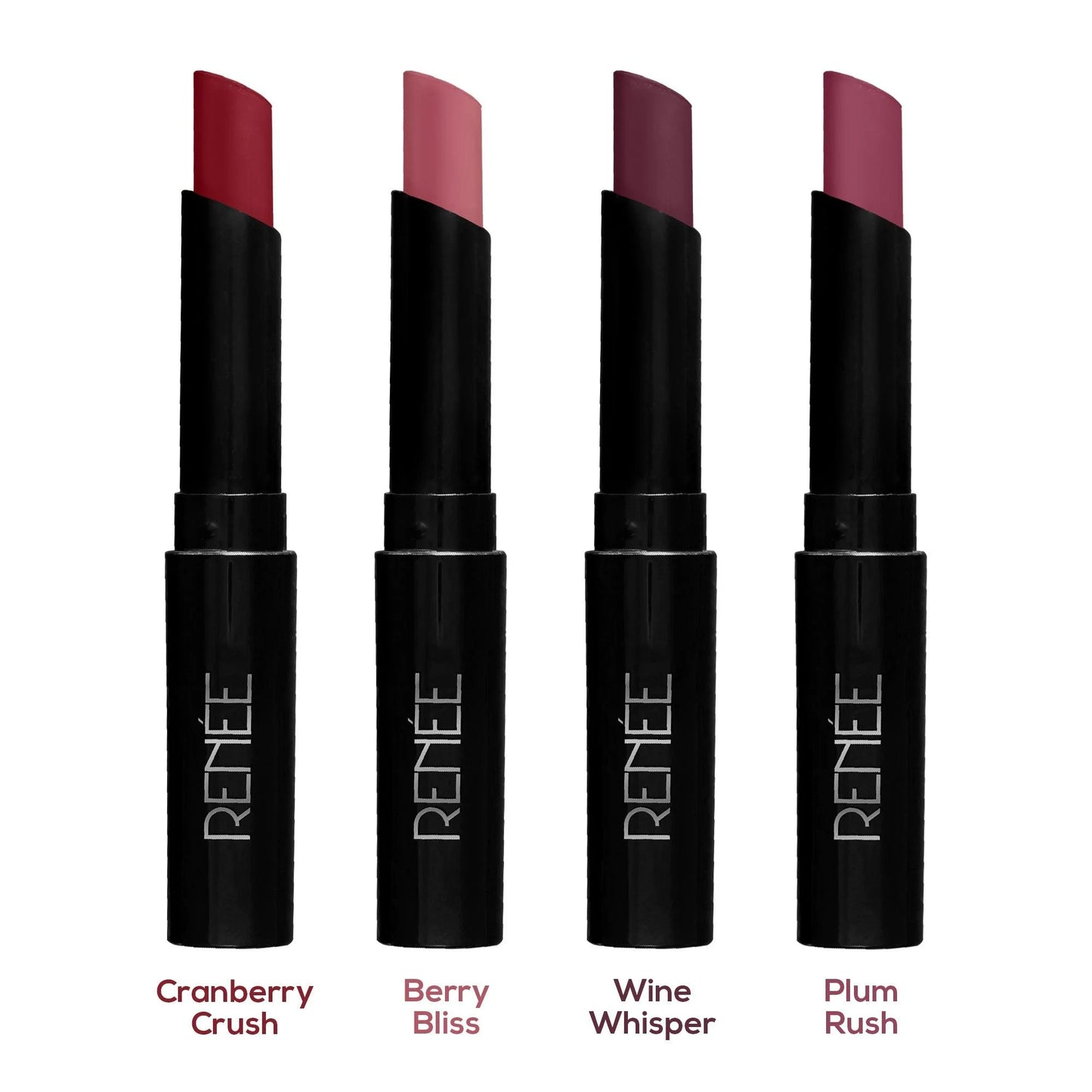 RENEE Very Matte Lipsticks - Long Lasting Weightless Velvety Formula, Pack of 4, 6.4g