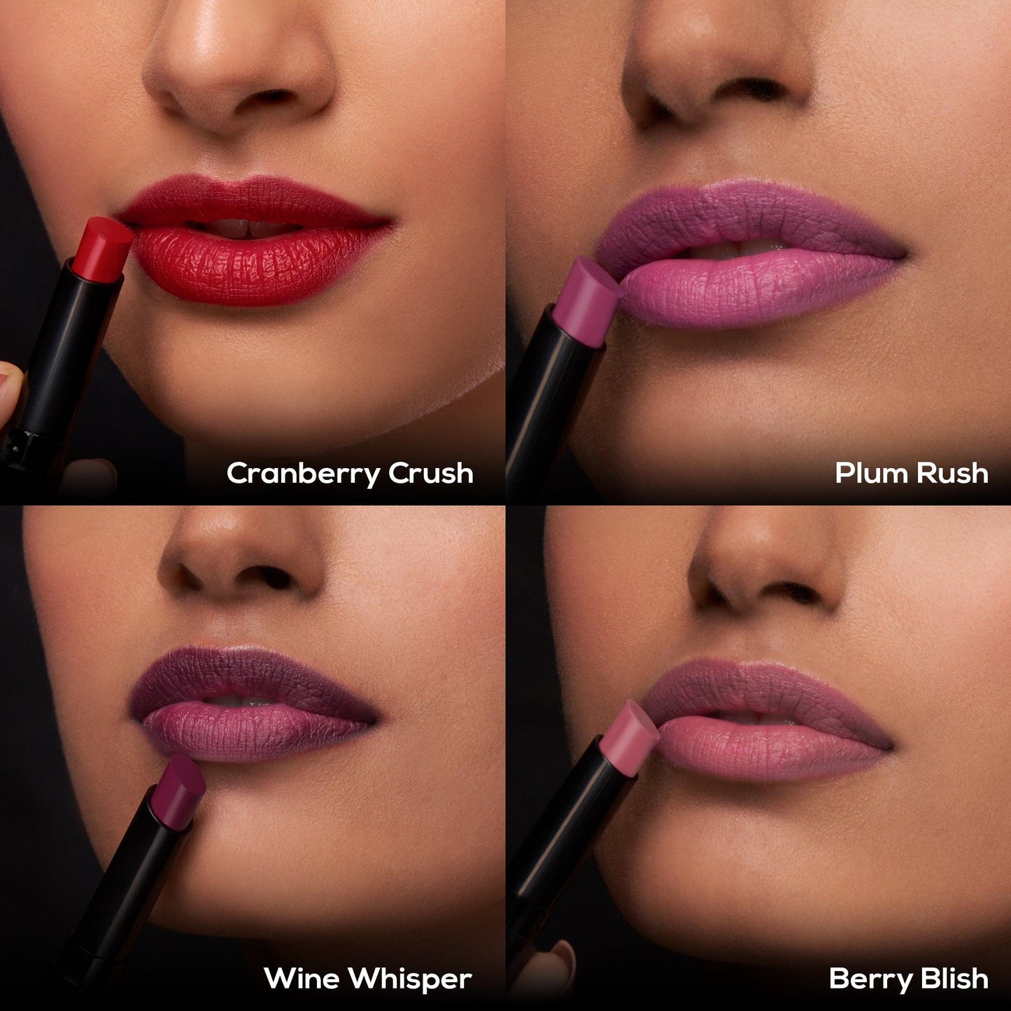 RENEE Very Matte Lipsticks - Long Lasting Weightless Velvety Formula, Pack of 4, 6.4g