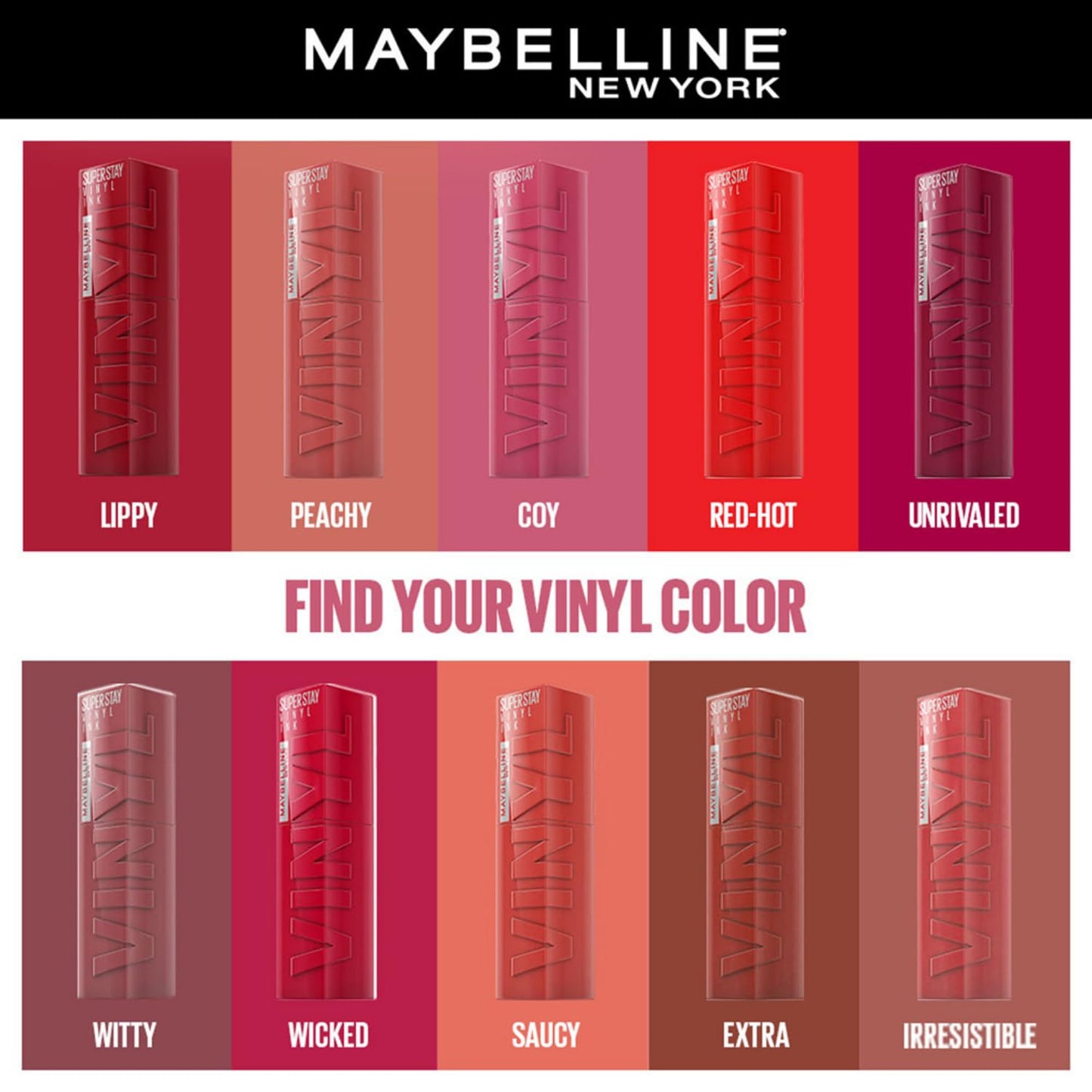 Maybelline New York Super Stay Vinyl Ink Liquid Lipstick, 4.2ml