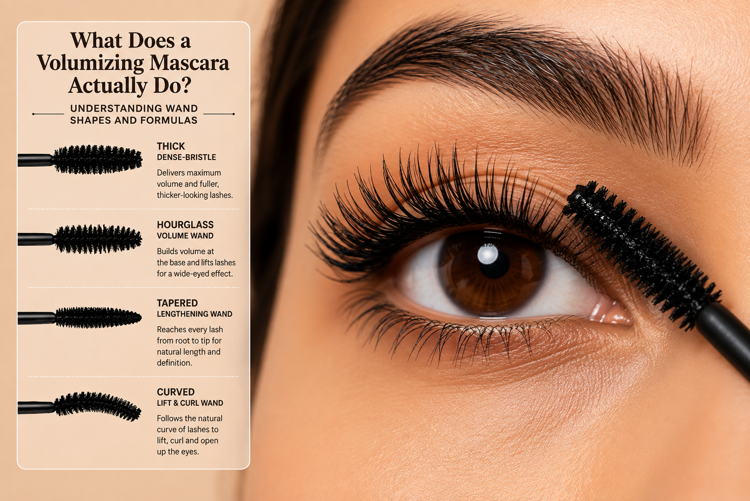 What Does a Volumizing Mascara Actually Do? Understanding Wand Shapes and Formulas