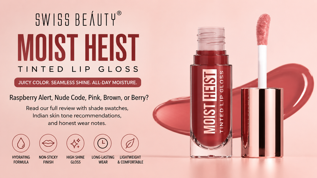Swiss Beauty Moist Heist Lip Gloss - All Shades & Swatches Review