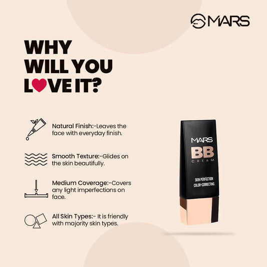 MARS Lightweight BB Cream Foundation, 30ml