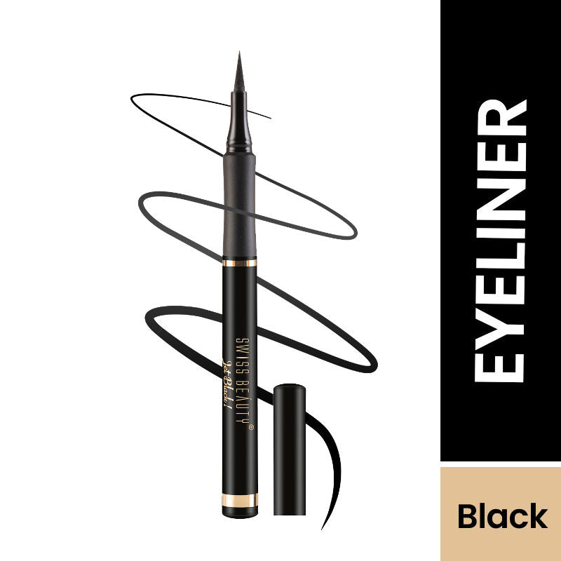 Swiss Beauty Jet Black Eyeliner Pen, 1.2g