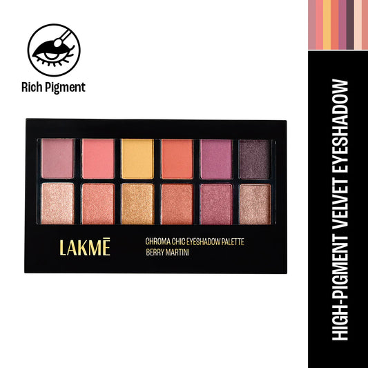 Lakmē Glitterati Chroma Chic Eye Shadow Palette, 12g