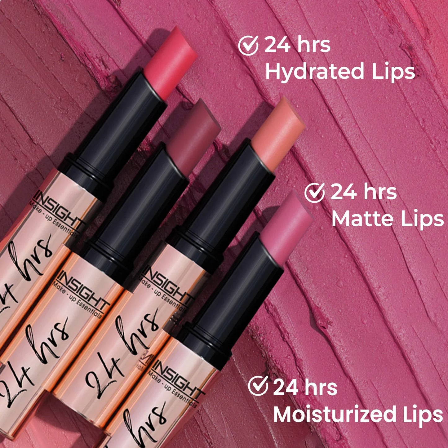 Insight Cosmetics 24 Hrs Non Transfer Matte Lipstick, 3g