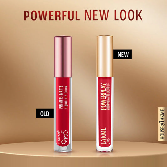 Lakmē 9to5 Powerplay Priming Matte Liquid Lip Color, 4.2ml