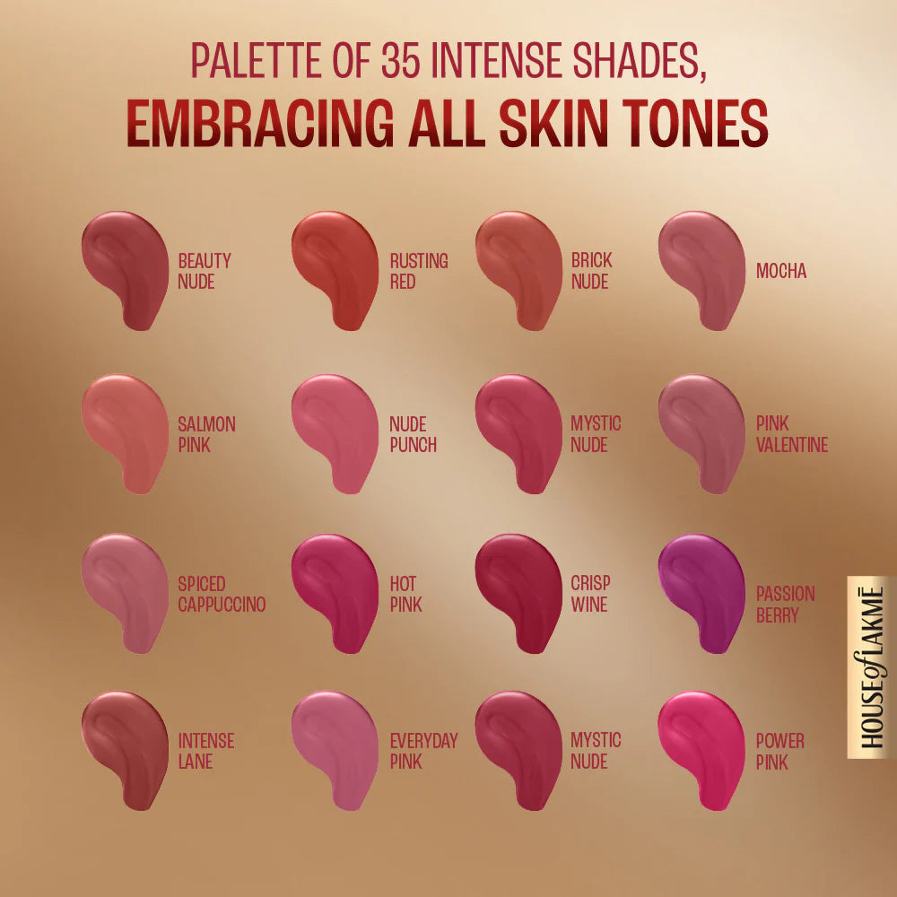 Lakmē 9to5 Powerplay Priming Matte Liquid Lip Color, 4.2ml