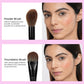 Insight Cosmetics Face & Eyes Perfection Brush Set, 6 Pcs
