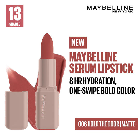 Maybelline Serum Matte Lipstick - 8Hr hydration, One-Swipe Bold Color, 4.5g
