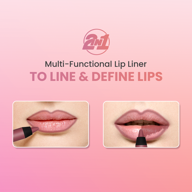 Swiss Beauty Two in One lip liner & Lip Filler, 1.6g