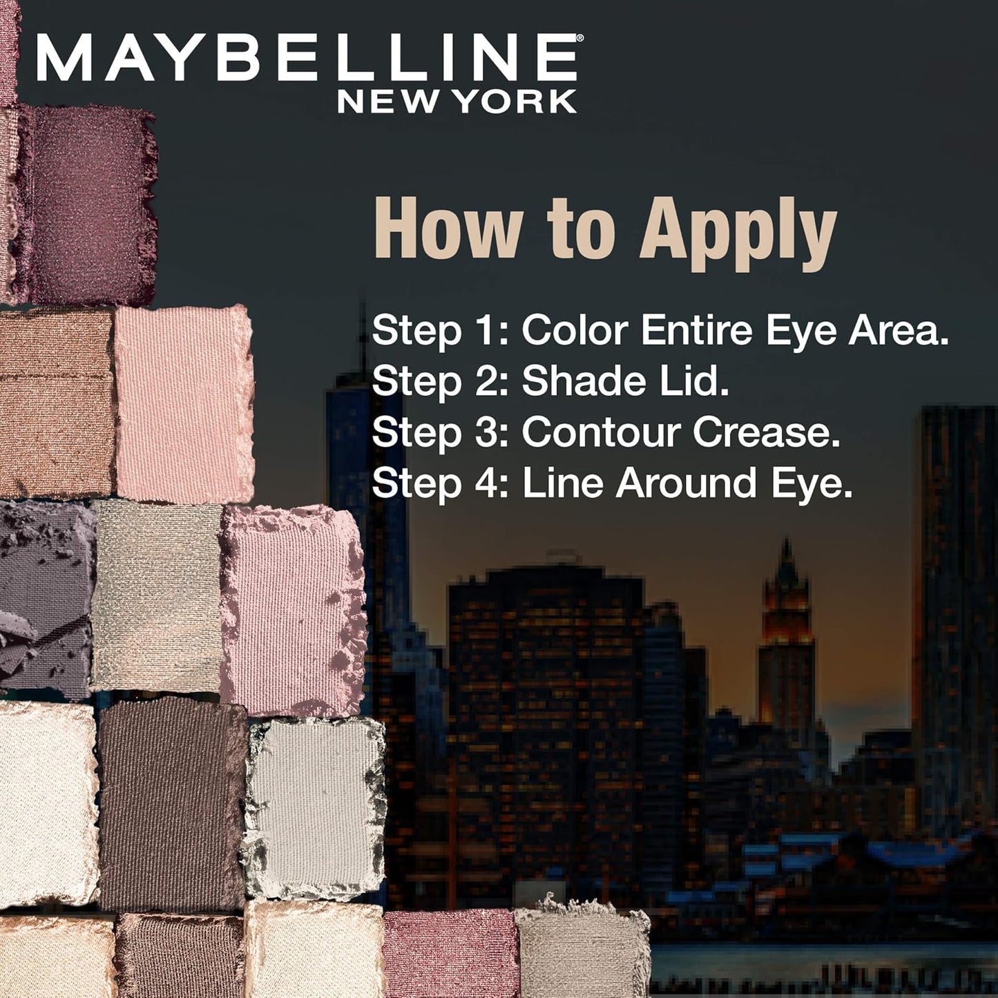 Maybelline New York The Blushed Nudes Eyeshadow Palette, 9g
