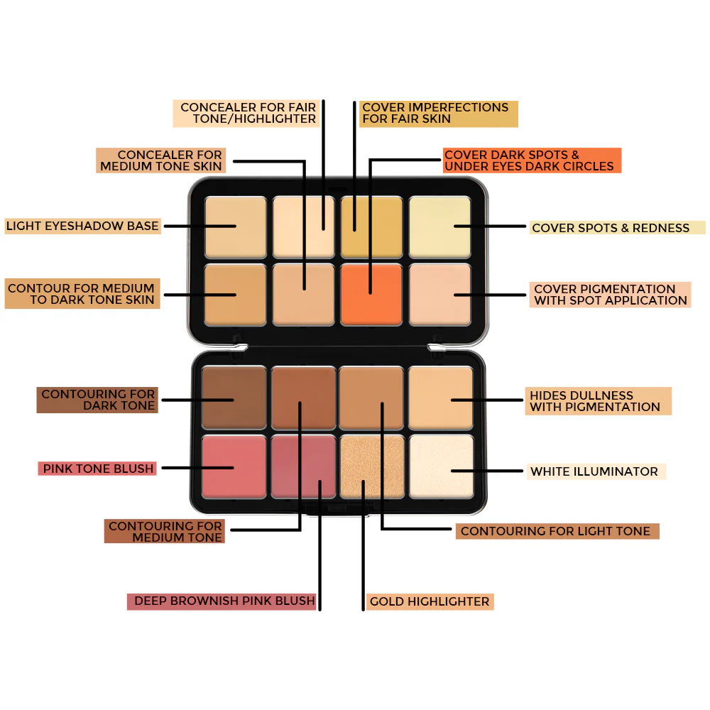 Daily Life Forever52 16 Color Camouflage Face Palette