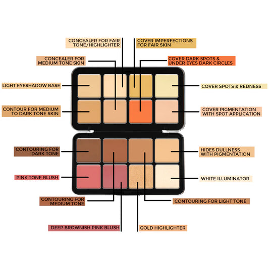 Daily Life Forever52 16 Color Camouflage Face Palette
