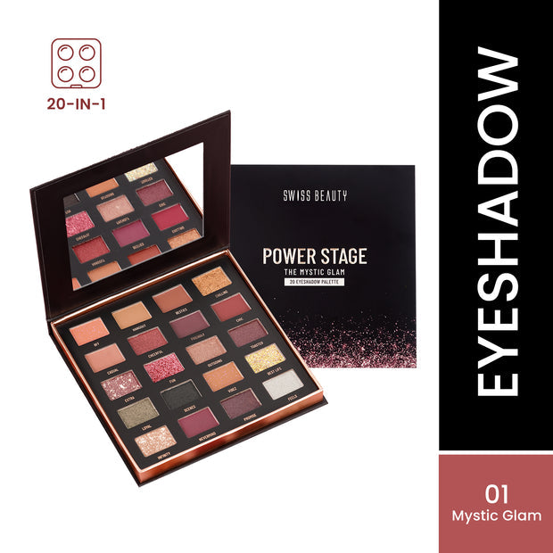 Swiss Beauty Power Stage Eyeshadow Palette, 25g