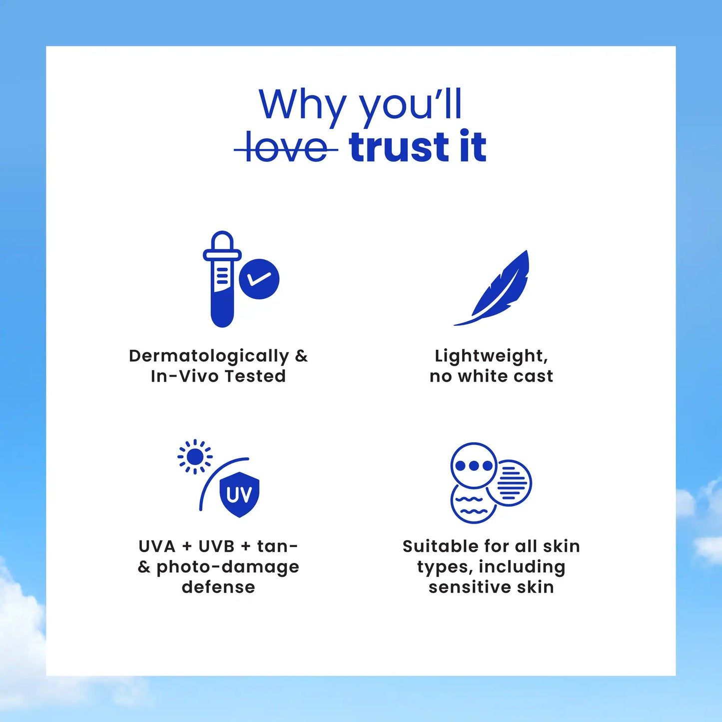 Foxtale Glow sunscreen SPF 50, In-Vivo Tested with PA++++