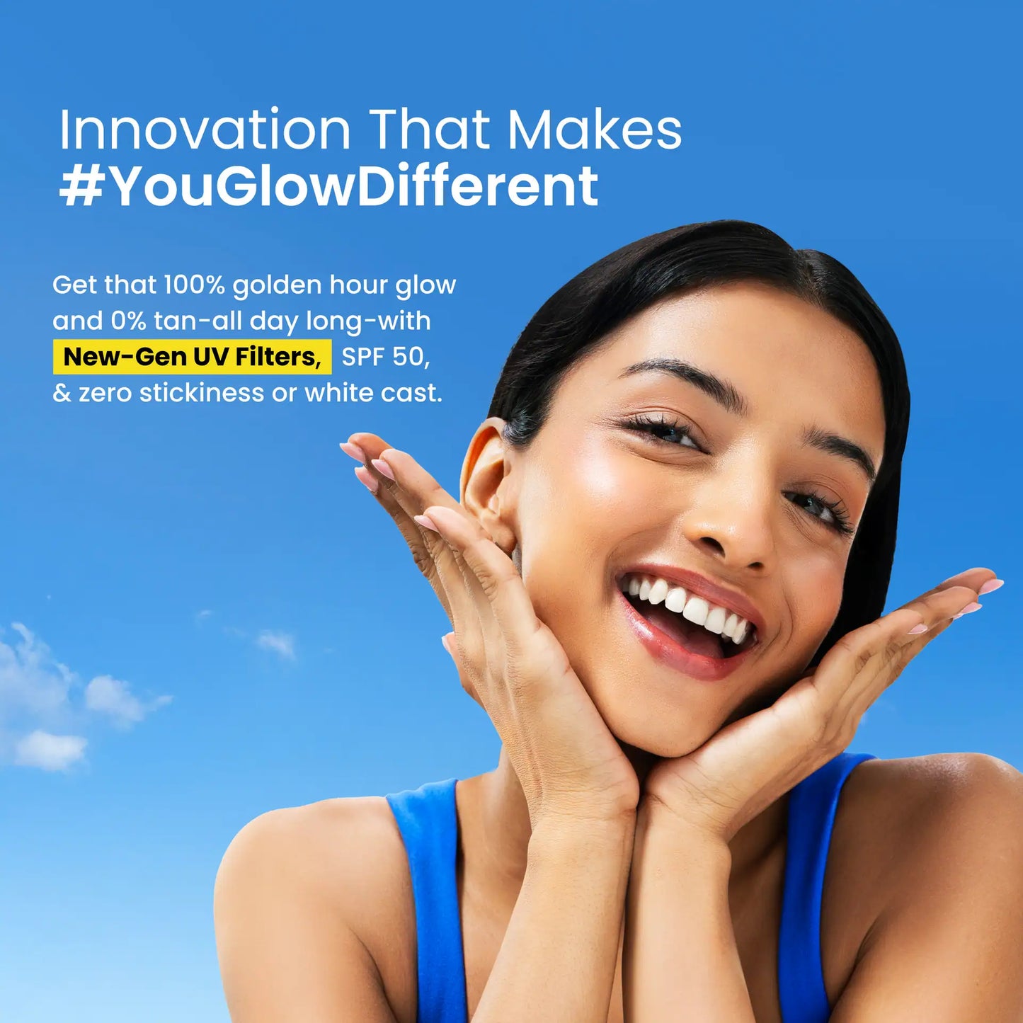 Foxtale Glow sunscreen SPF 50, In-Vivo Tested with PA++++