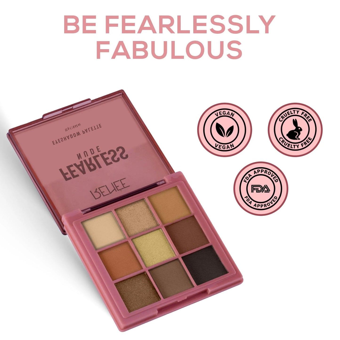 RENEE Fearless Eyeshadow Palette, 12gm