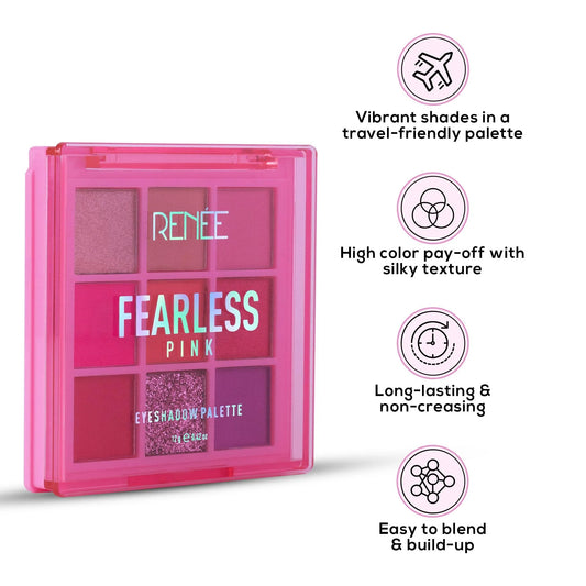 RENEE Fearless Eyeshadow Palette, 12gm