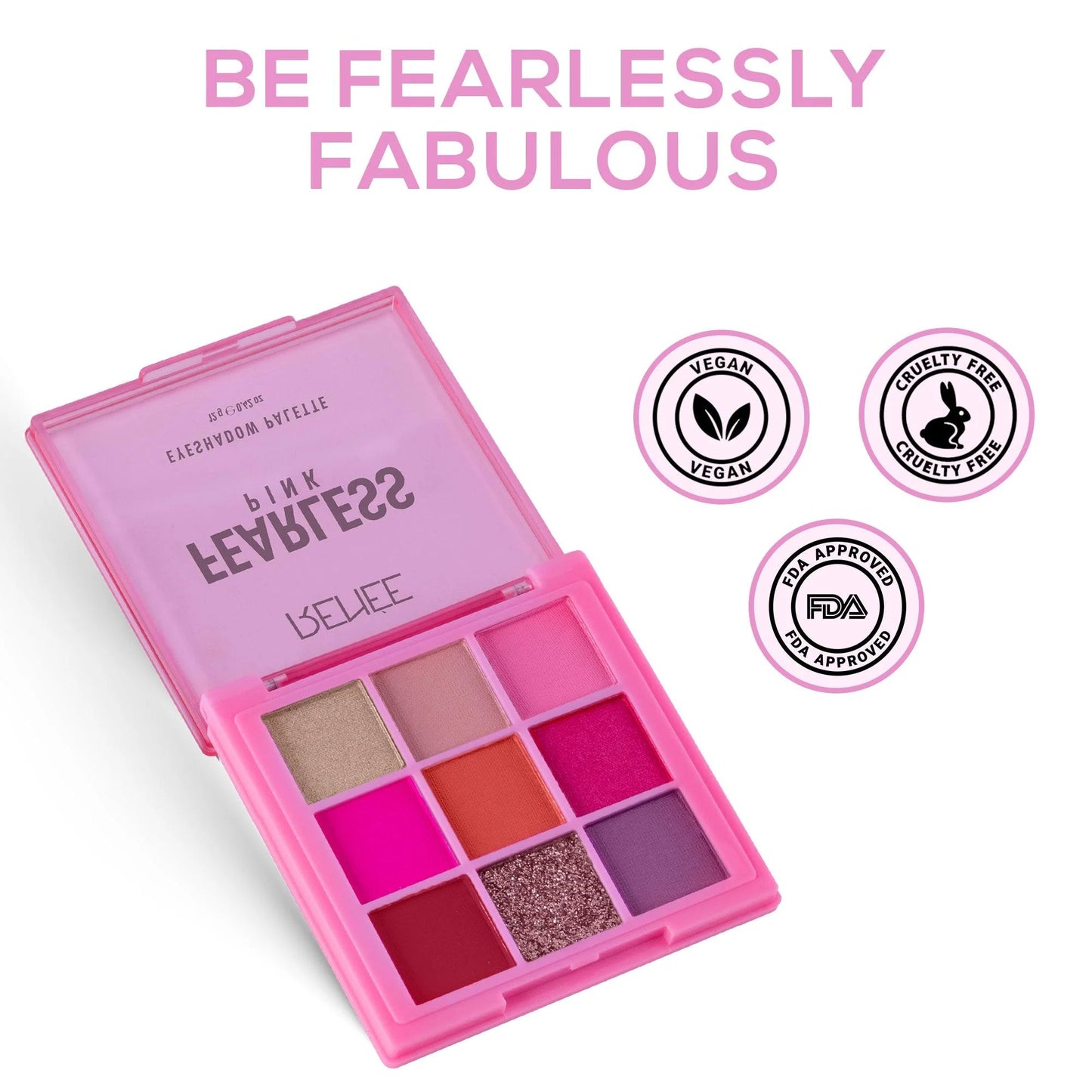 RENEE Fearless Eyeshadow Palette, 12gm
