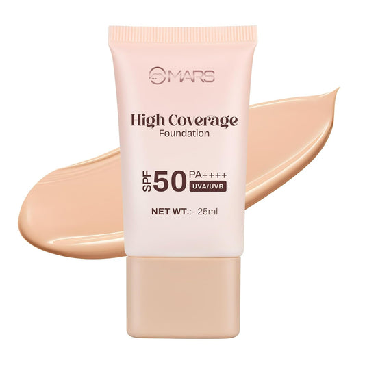 MARS High Coverage Foundation in a Tube | SPF 50PA++++ UVA/UVB, 25ml