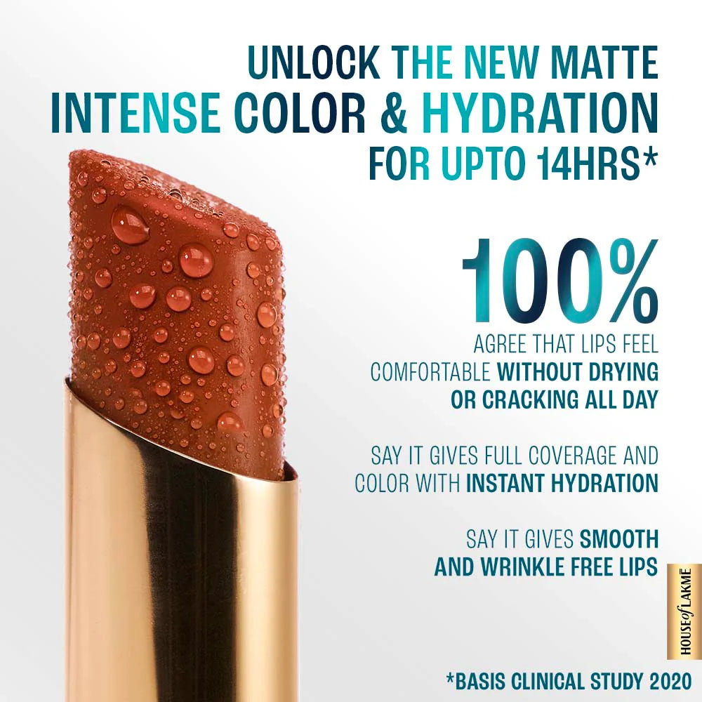 Lakmē 9to5 Hya Matte Lipstick, 3.6g