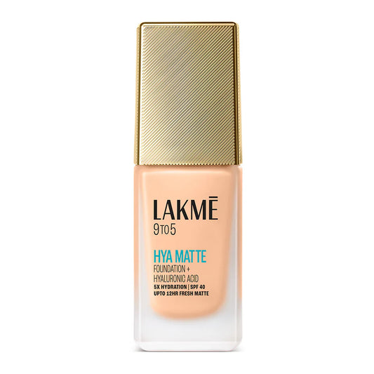 Lakmē 9to5 Hya Matte Foundation + Hyaluronic Acid, 25ml