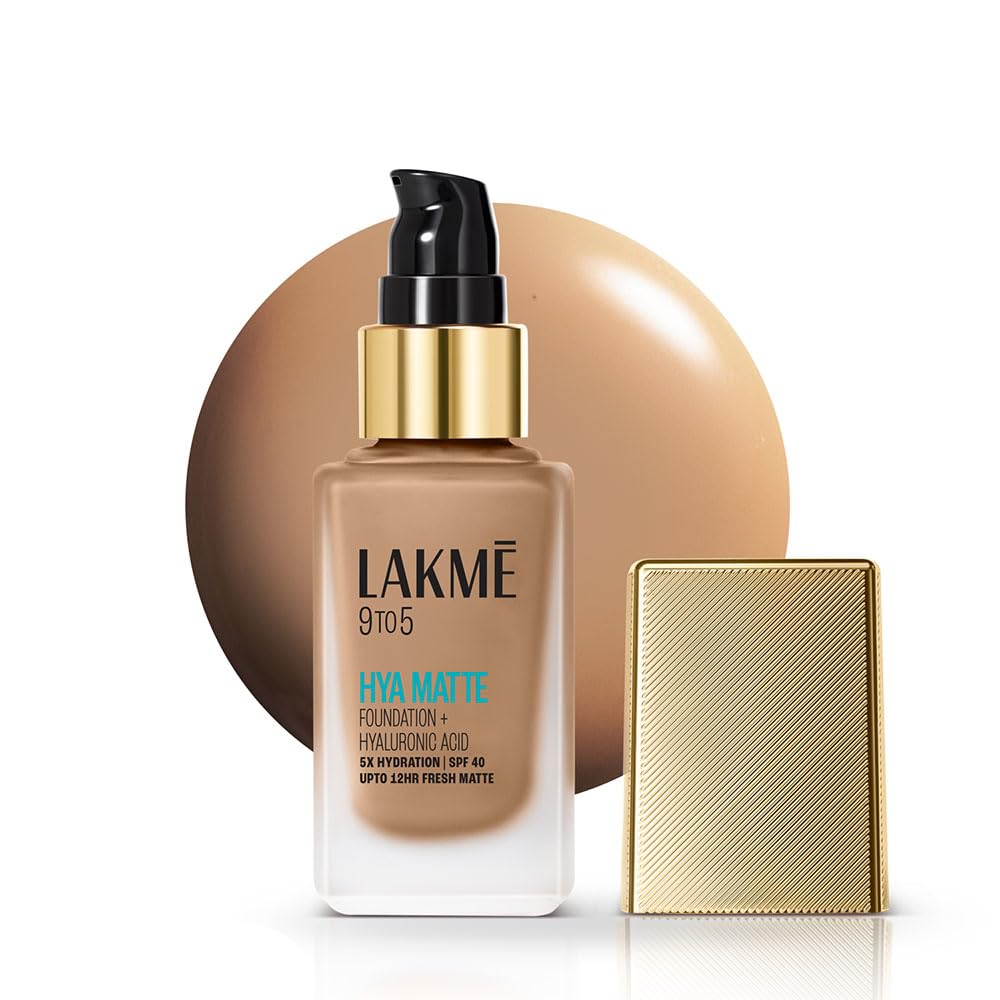 Lakmē 9to5 Hya Matte Foundation + Hyaluronic Acid, 25ml