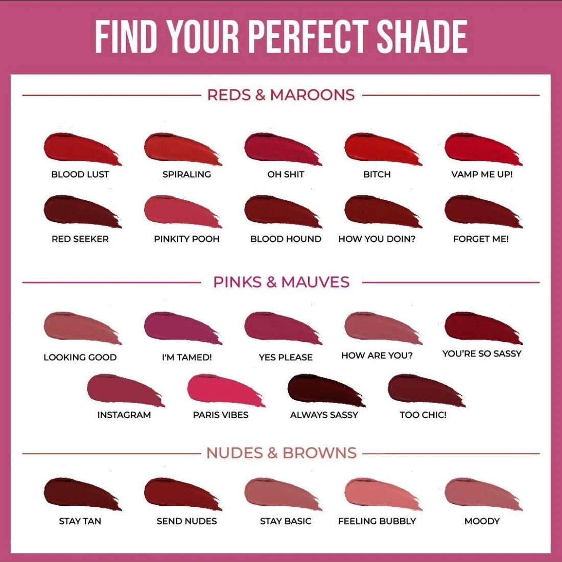 Insight Cosmetics 24 Hrs Non Transfer Matte Lipstick, 3g