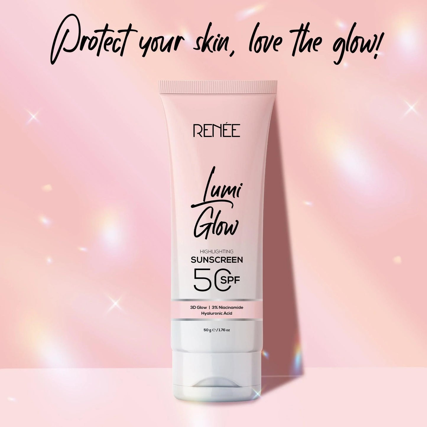 RENEE Lumi Glow Highlighting Sunscreen with SPF 50, 50g