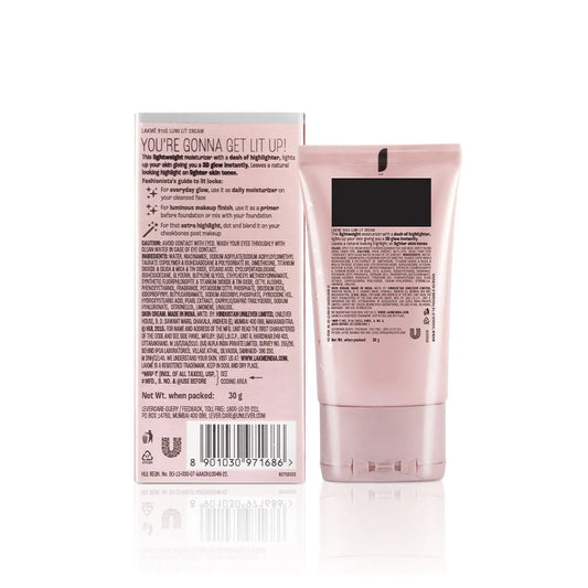 Lakme 9 to 5 Lumi Lit Cream, Silver Shimmer,30g