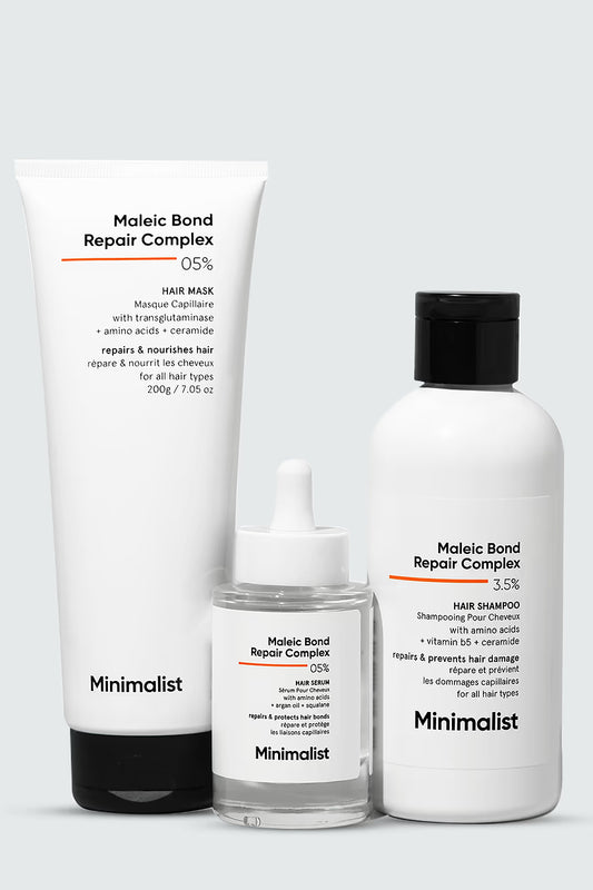 Minimalist Maleic Bond Repair Complex Hair Care Trio