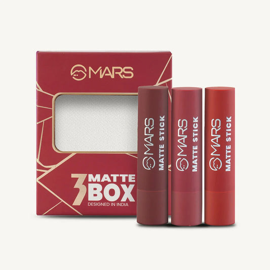 MARS Matte Lipsticks Box Set of 3, 3x3.2 gm