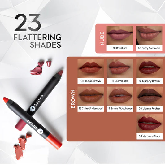 SUGAR Matte As Hell Crayon Lipstick , 2.8g
