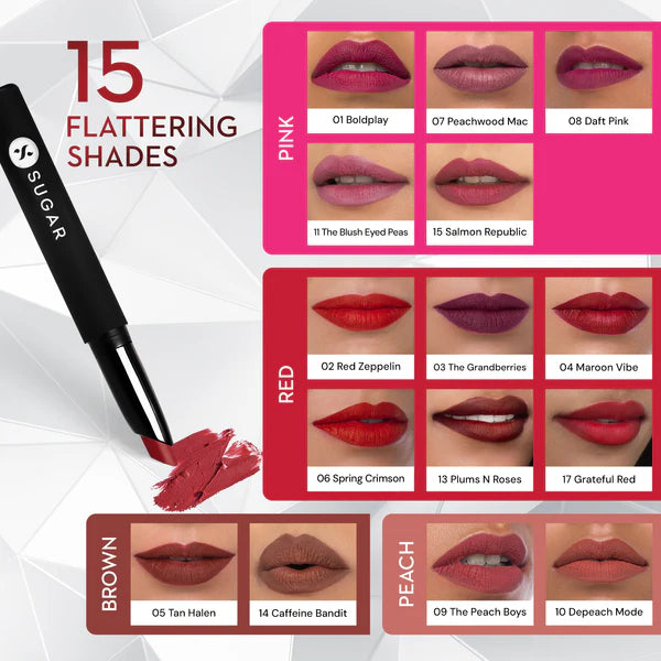 SUGAR Matte Attack Transferproof Lipstick, 2g