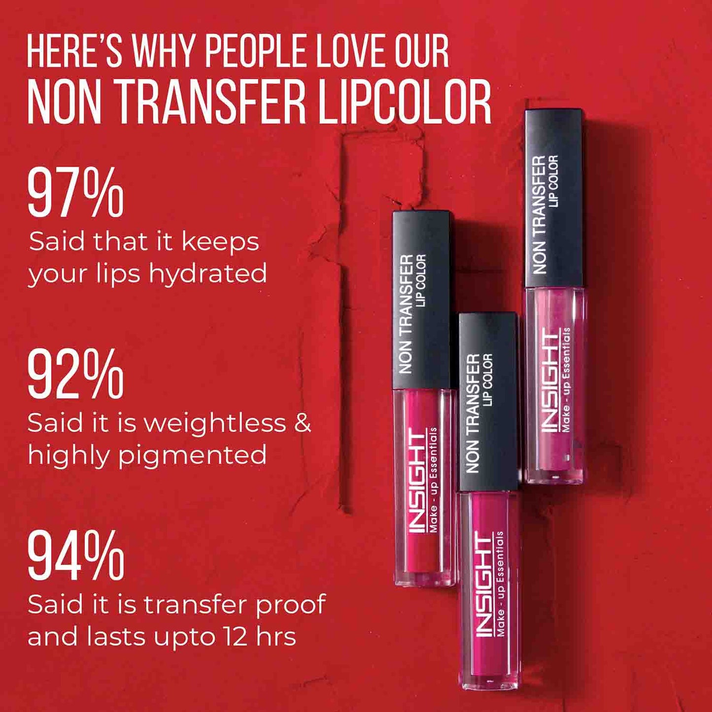 Insight Cosmetics Non-Transfer Lip Color, 4ml